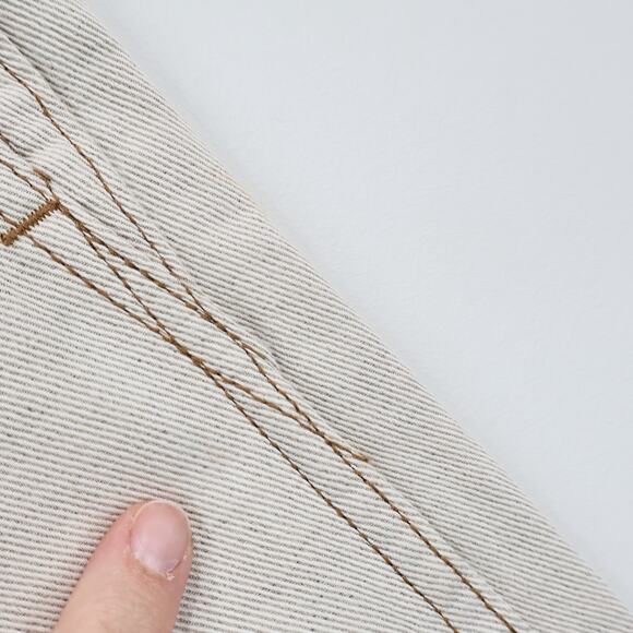 NWT Madewell The Dean Easy Linen Blend Cuffed Hem Twill Pant In Bone Size 30 - Picture 10 of 14